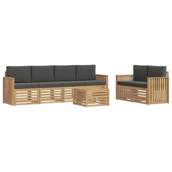 Ensemble de canapés d'extérieur 7 pc blanc et anthracite