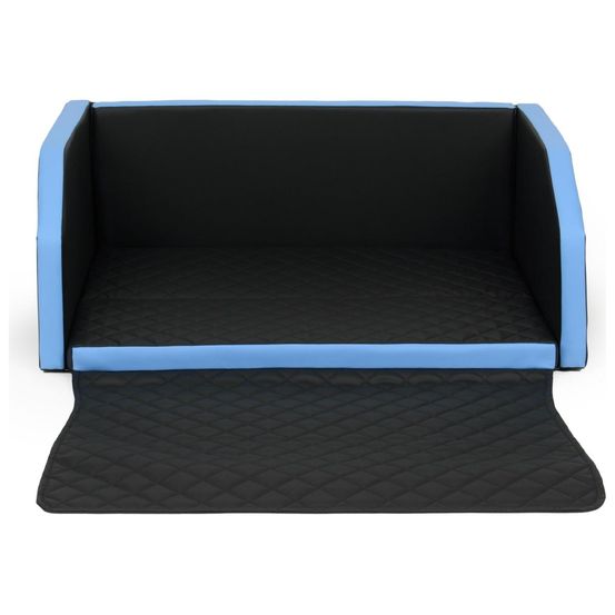 Velinda panier de voiture pliable pour chien 100x70 cm — noir, bleu