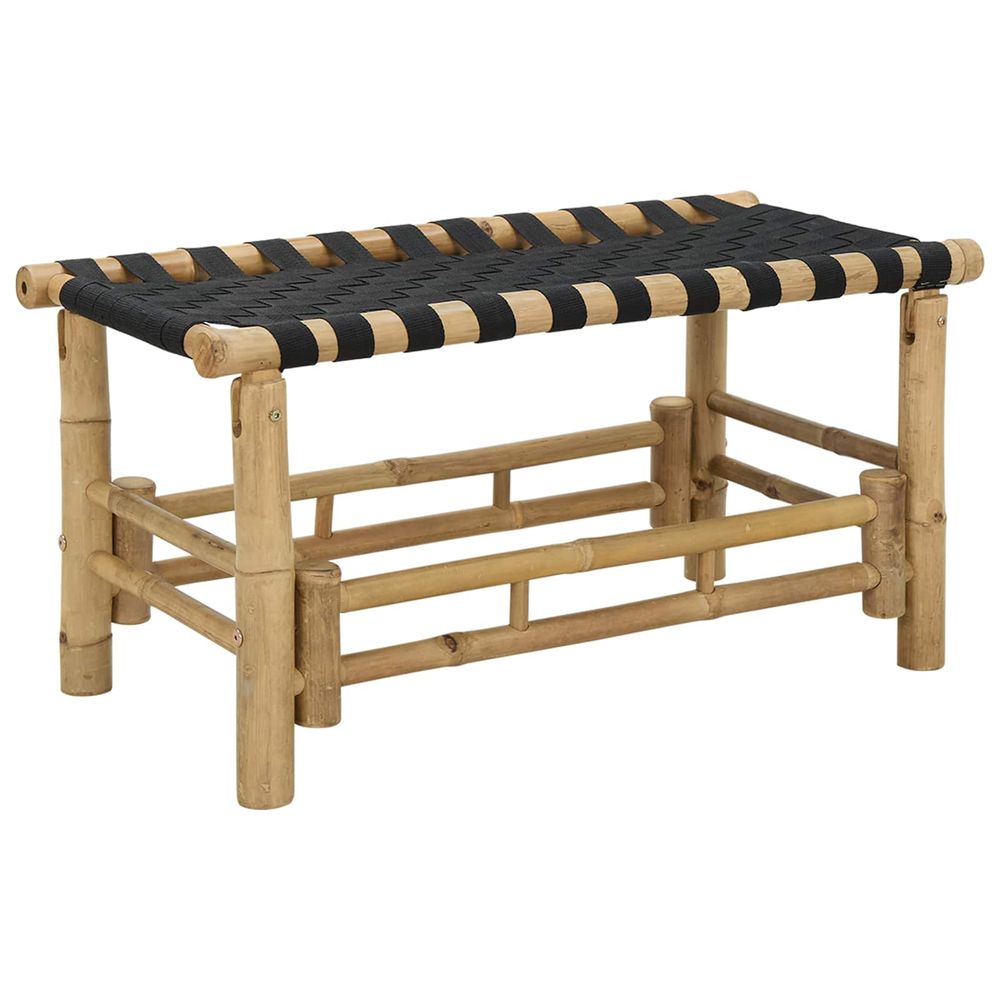 Banc de jardin 80 x 38 x 40 cm bambou naturel rectangulaire