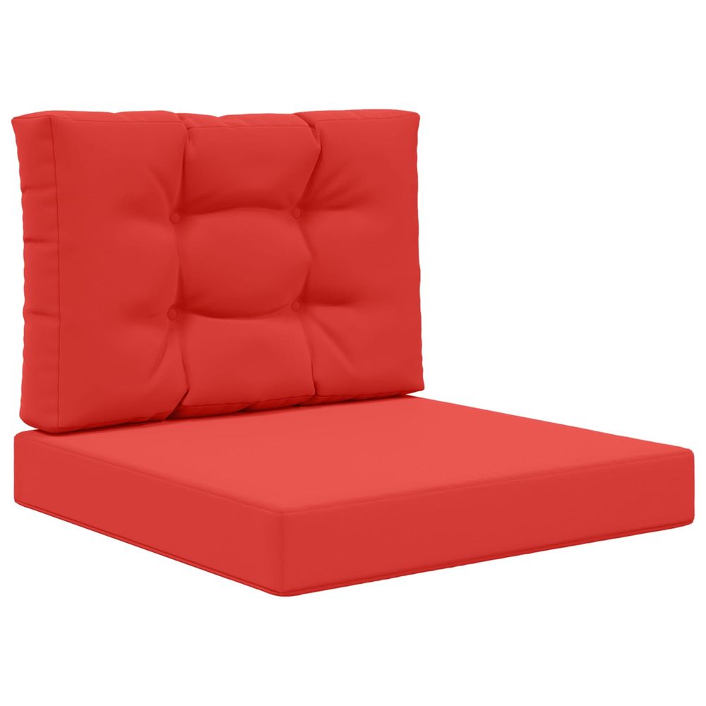 Coussin de canapé d'extérieur polyester rouge 60 x 60 cm