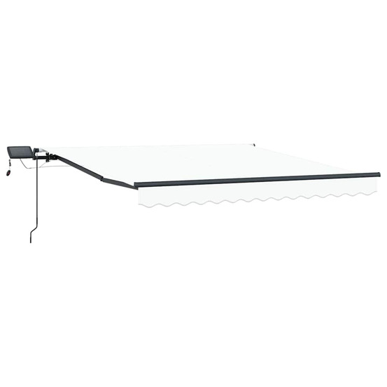 Auvent rétractable blanc 300 x 250 cm tissu