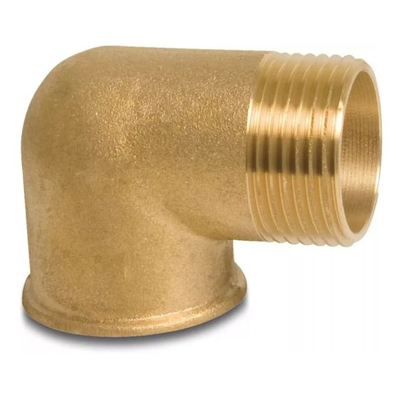 Coude laiton 90 degrés 1 1/2' ig/ag - raccord fileté durable