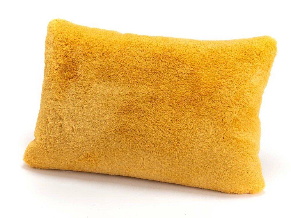 Coussin luxe moutarde 40 x 60 cm