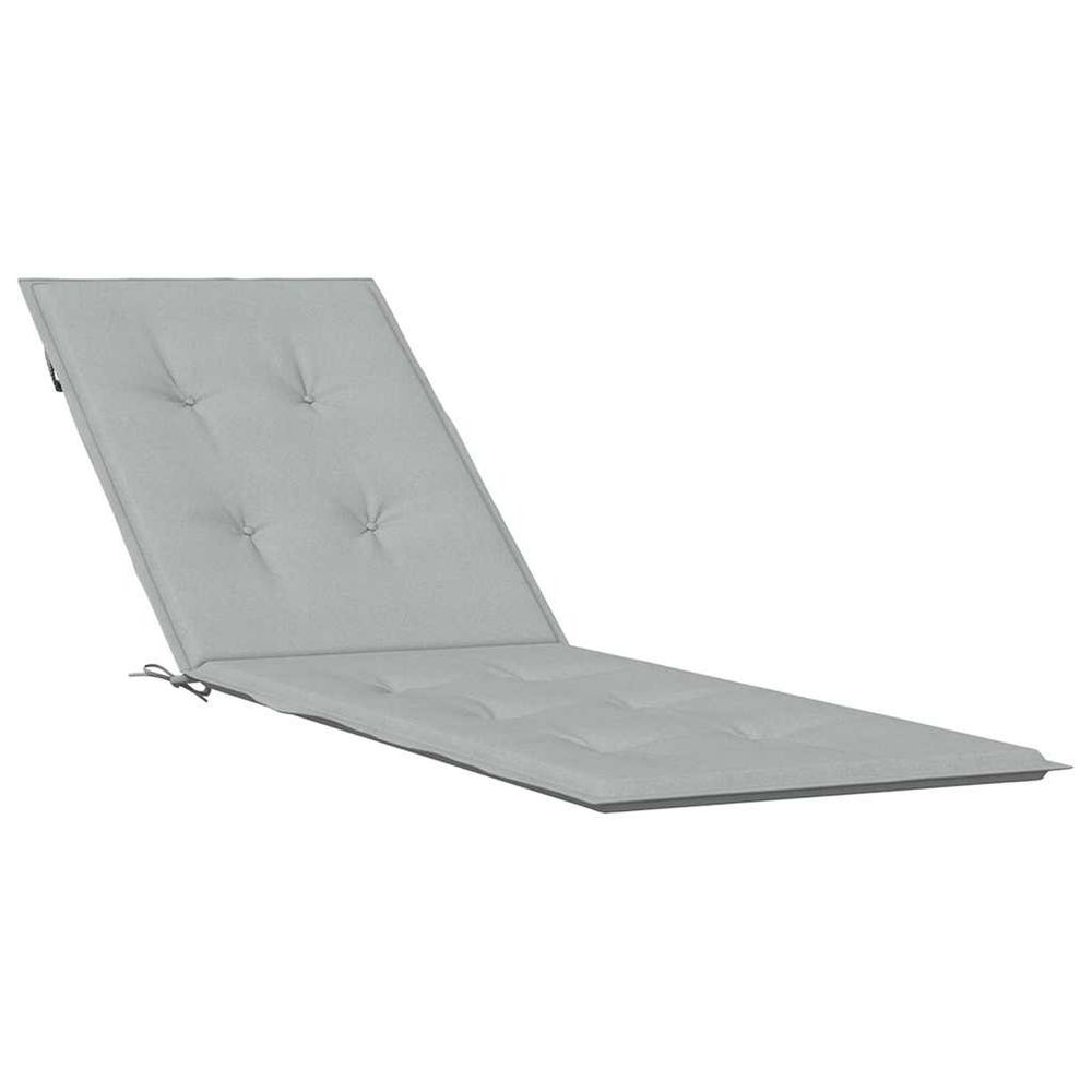 Coussin de chaise longue gris clair mélangé (75+105) x 50 x 4 cm