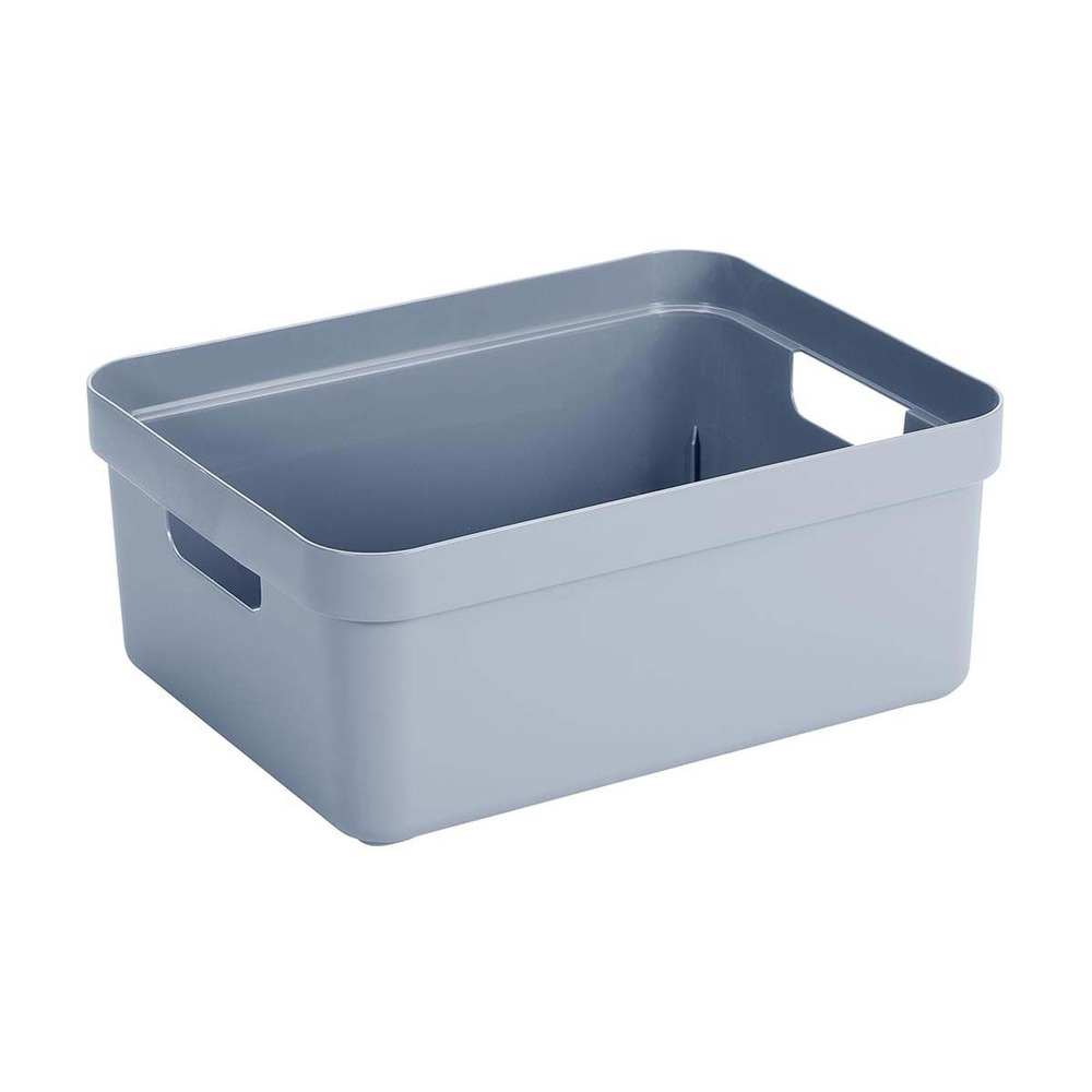 Boite de rangement sigma home box 24l bleu gris