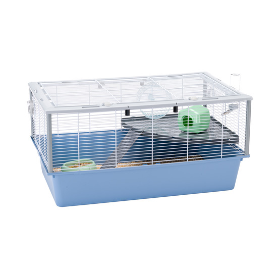 Ferplast cage pour rongeurs criceti 80 pour hamsters, en métal, accessoires inclus : mangeoire, abreuvoir, maison, roue, étagère,