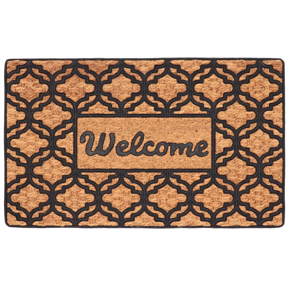 Paillasson en caoutchouc et coco welcome