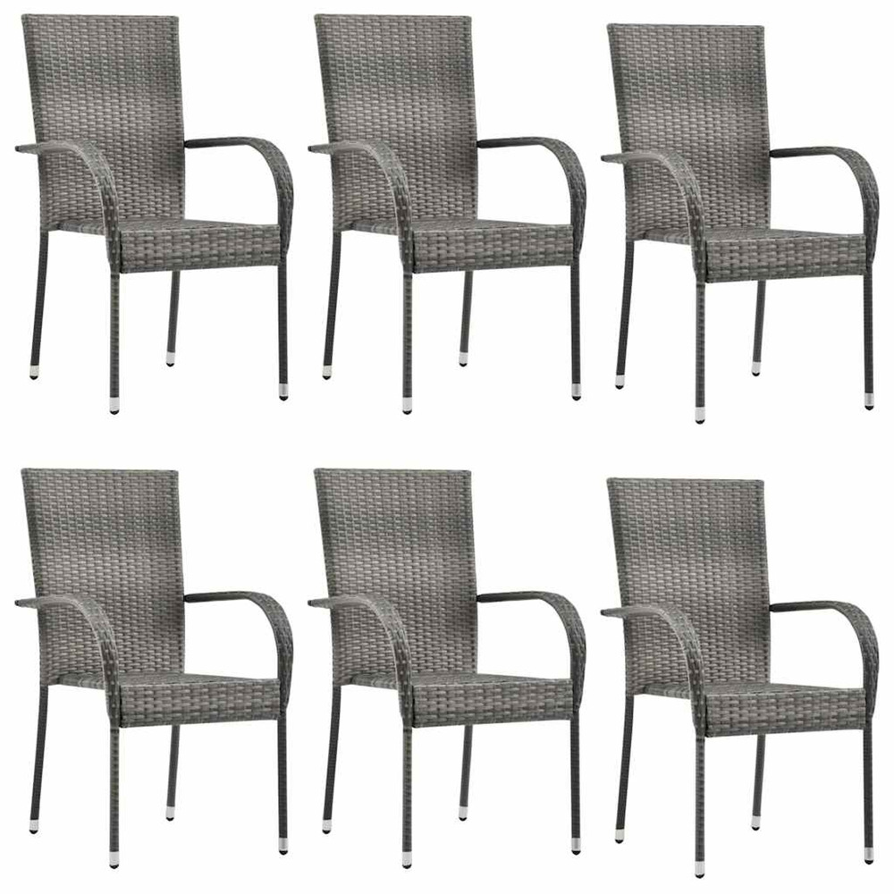 Chaises empilables d'extÃ©rieur 6 pcs