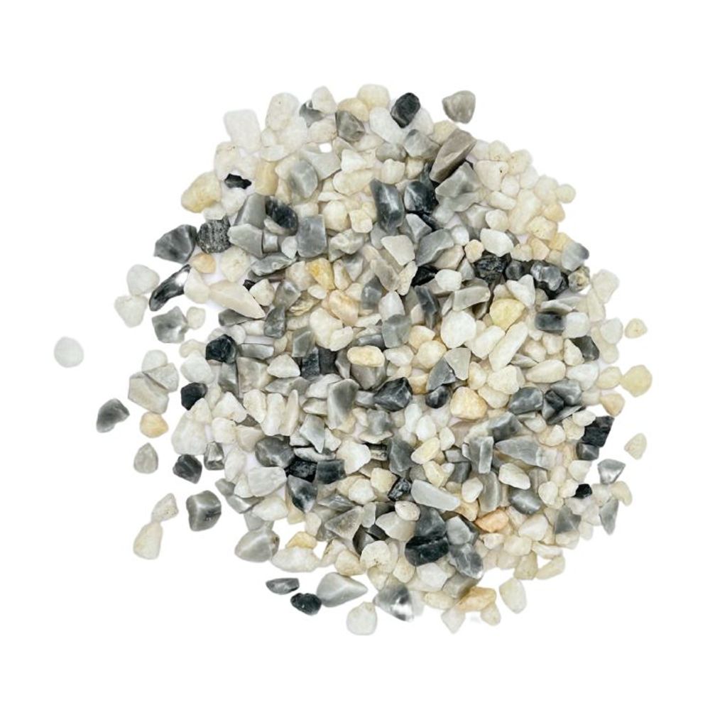 Pack +/- 1t (2 x 500kg) gravier blanc bleutée ø 8/16 mm - livraison standard