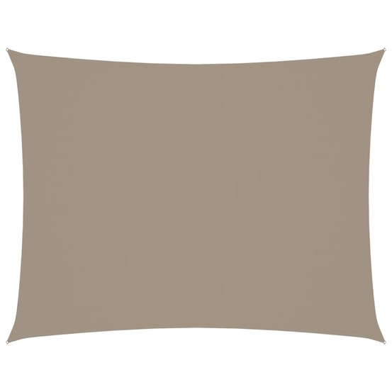 Voile de parasol tissu oxford rectangulaire 3,5x4,5 m taupe