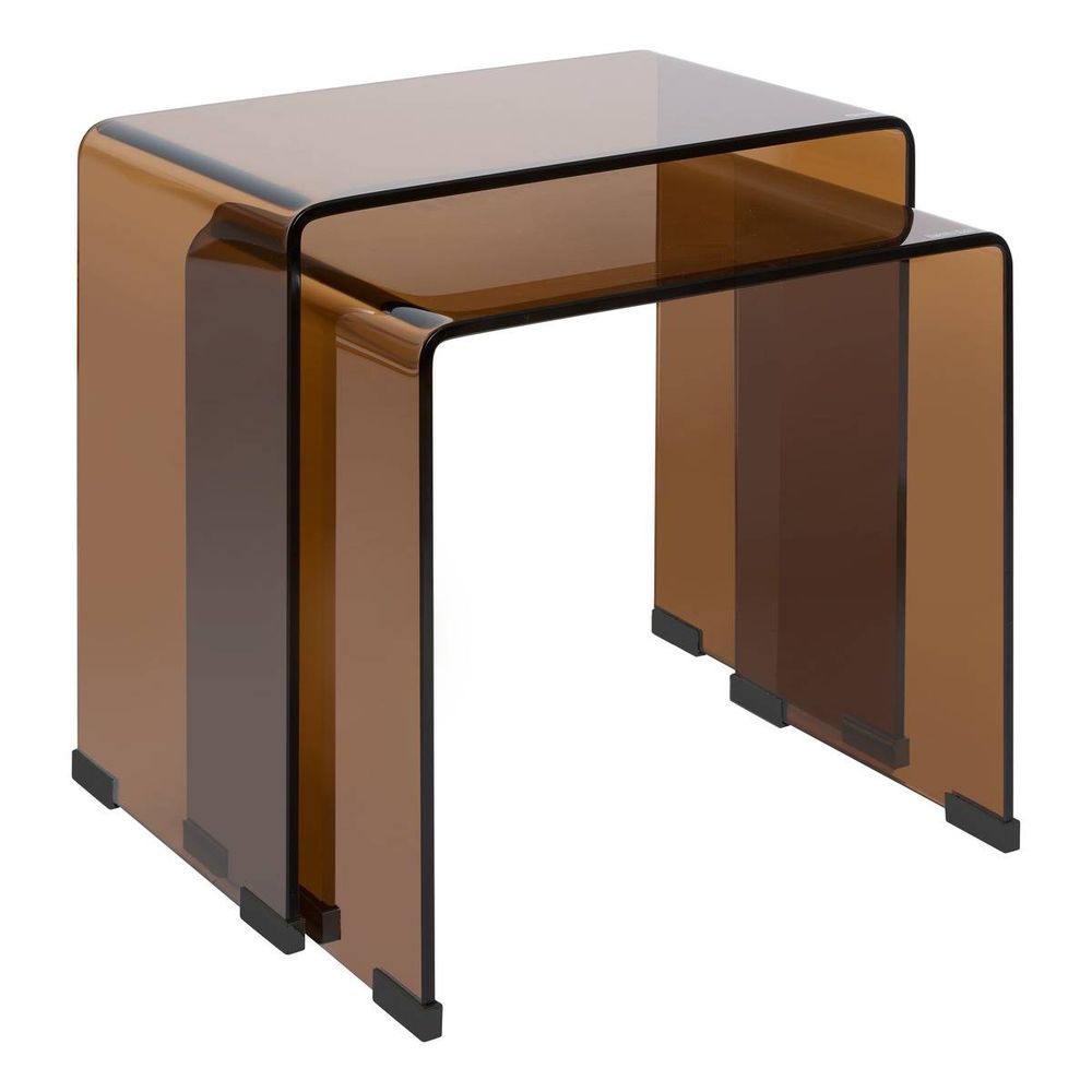 Lot de 2 tables gigognes rectangulaires lénia ambre