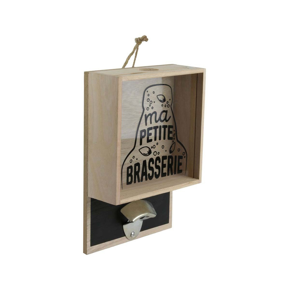 Décapsuleur mural avec bac à capsules bistrot