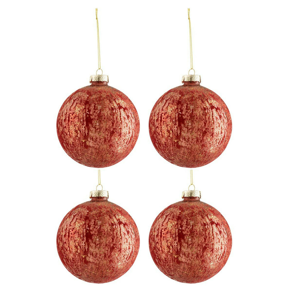 Lot de 4 boules de noël 