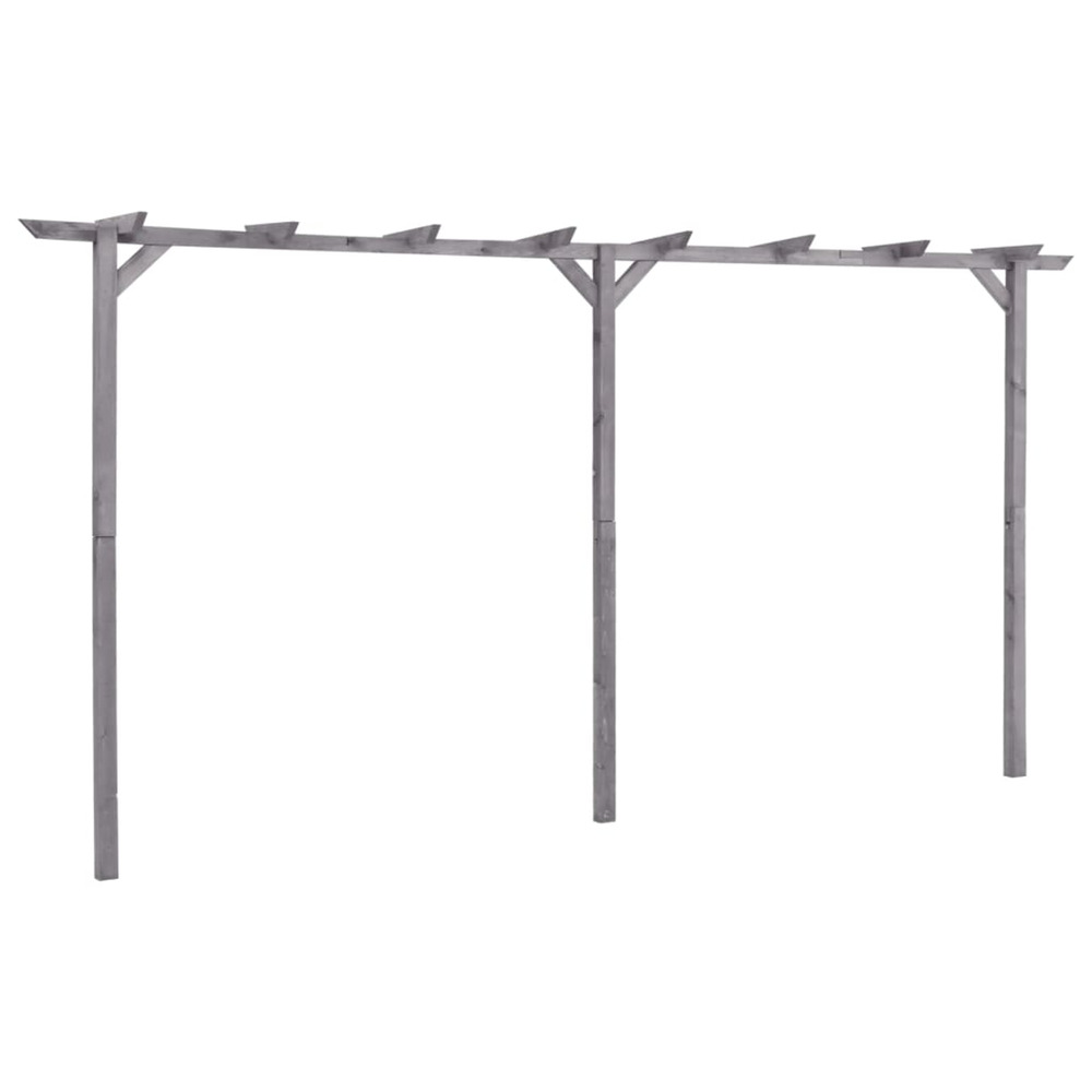 Pergola de jardin gris 400x40x205 cm bois de pin imprégné