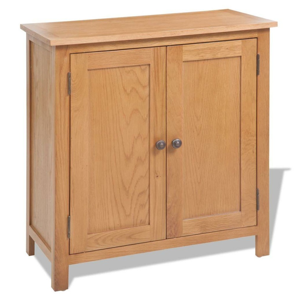Buffet bahut armoire console meuble de rangement 75 cm bois de chêne massif
