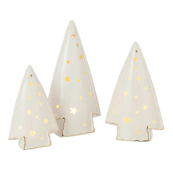 Lot de 3 sapins à led