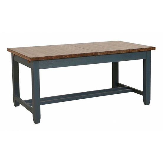 Table rectangulaire extensible bois bleu - brocante interior's