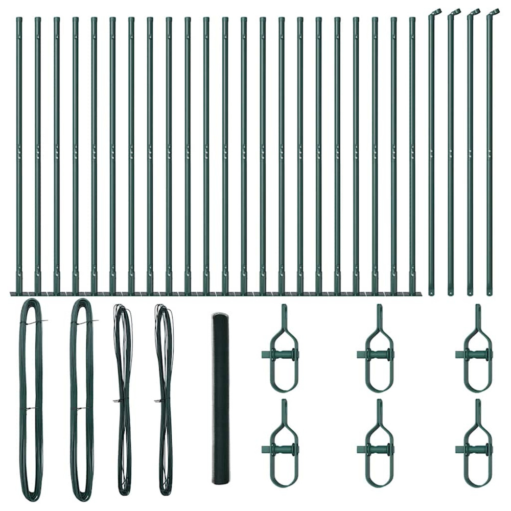 Poteau de clôture. Vert 50 x 1,6 m (maille de 13 mm)