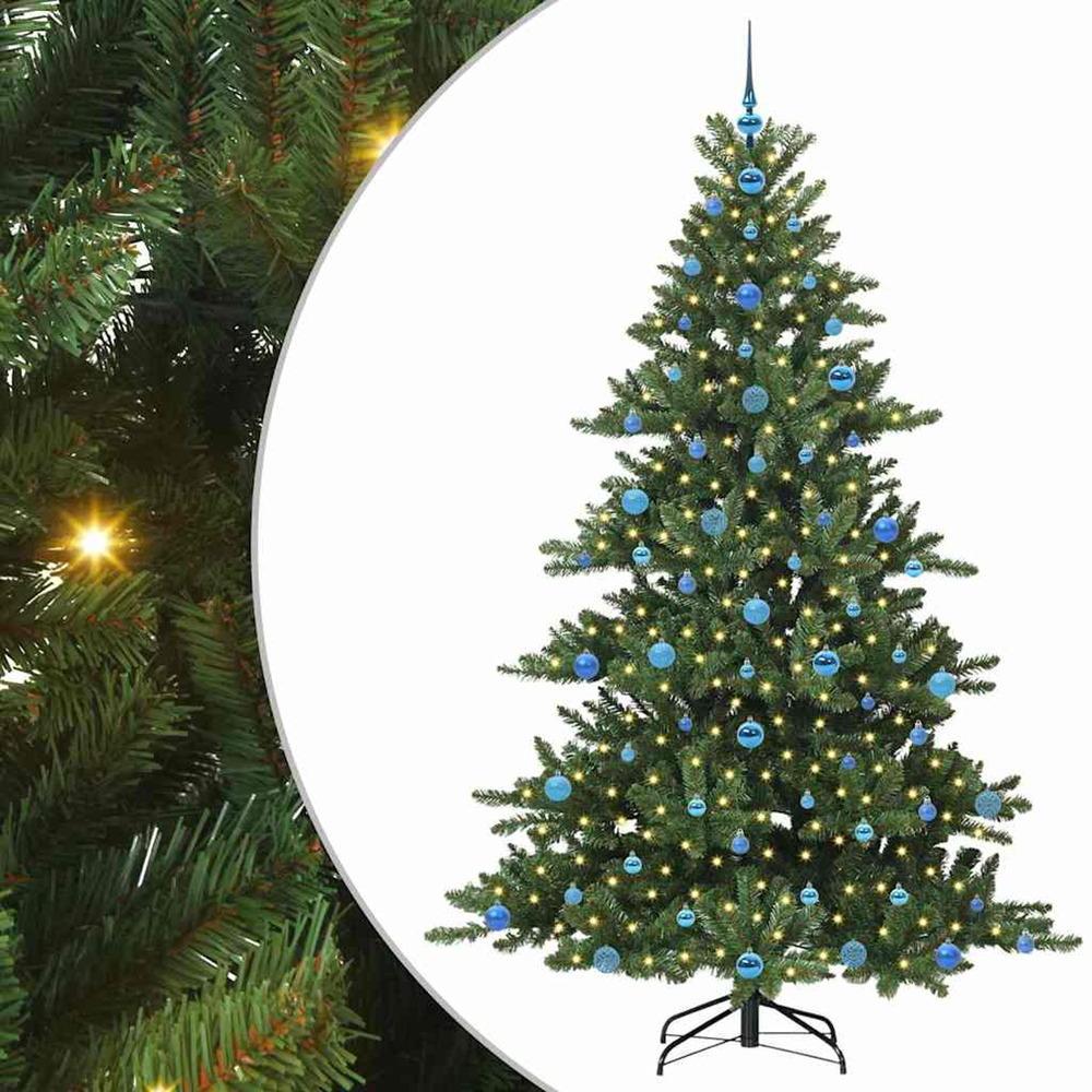 Sapin de noël artificiel à branches articulées vert 210 cm pvc