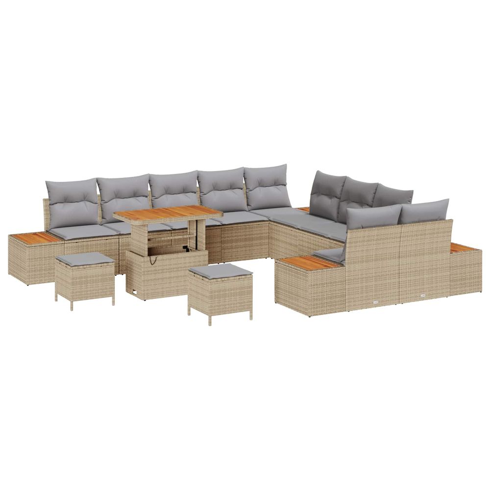 Ensemble de canapé de jardin 13 pc 12-nombre de places