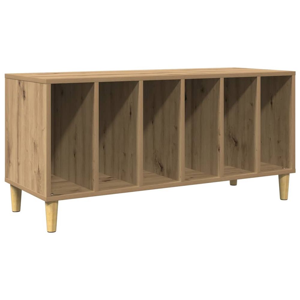 Armoire à disques chêne artisanal 100x38x48cm bois d'ingénierie