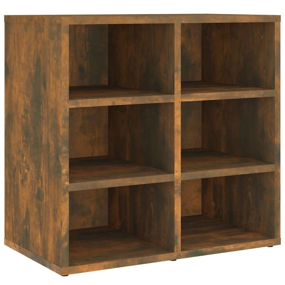 Armoire à chaussures chêne fumé 52,5x30x50 cm