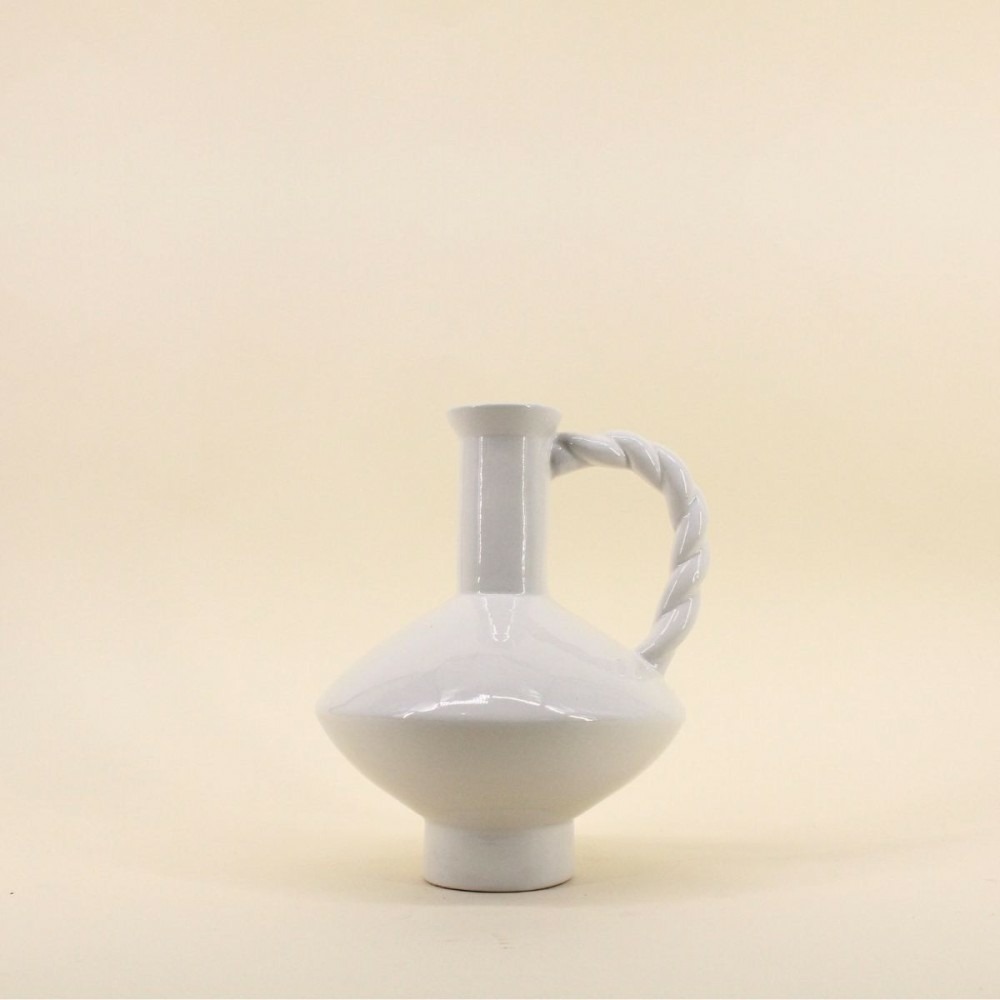 Vase céramique anse torsadée 24cm