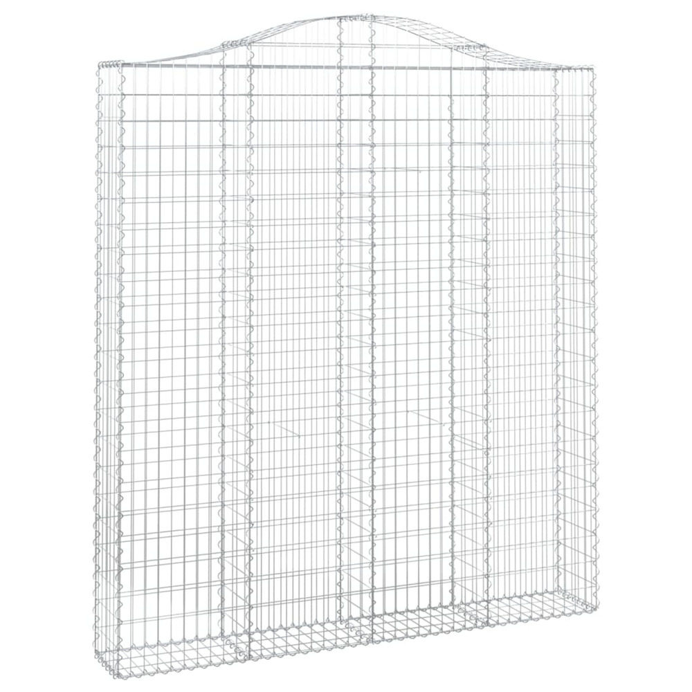 Panier de gabions arqué 200x30x220/240 cm fer galvanisé