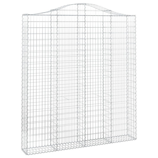 Panier de gabions arqué 200x30x220/240 cm fer galvanisé