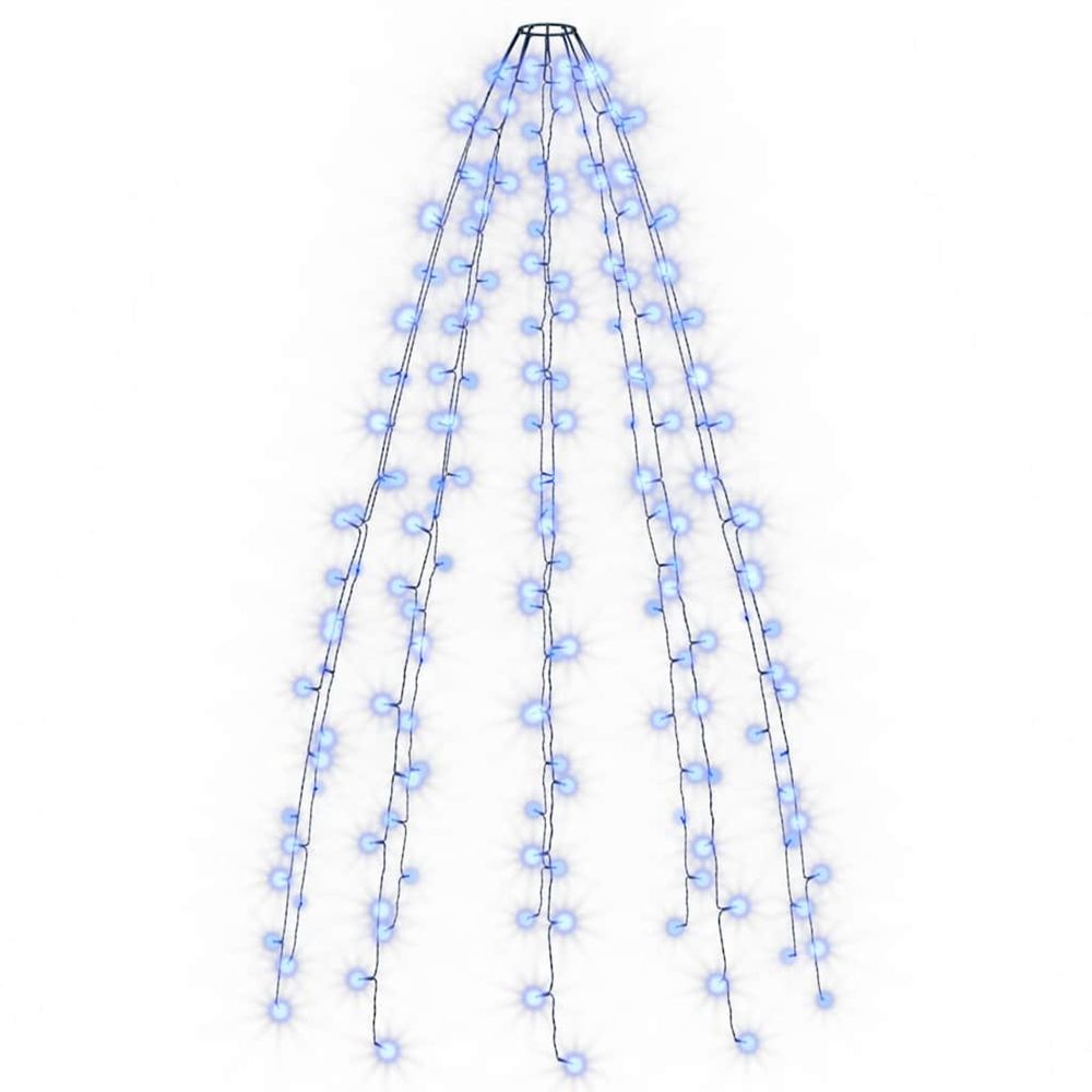 Guirlande lumineuse d'arbre de noël 180 led bleu 180 cm