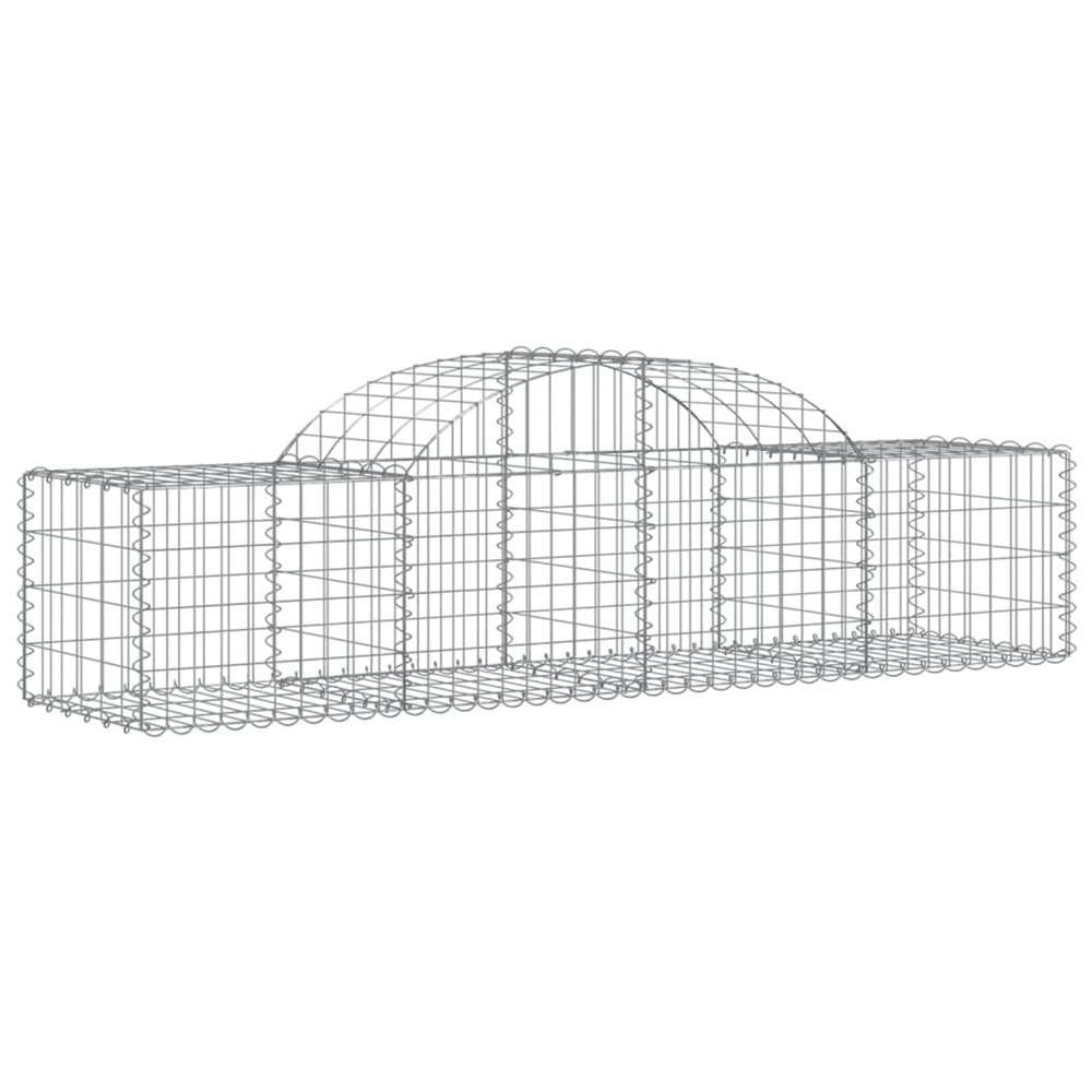 Panier de gabions arqué 200x50x40/60 cm fer galvanisé
