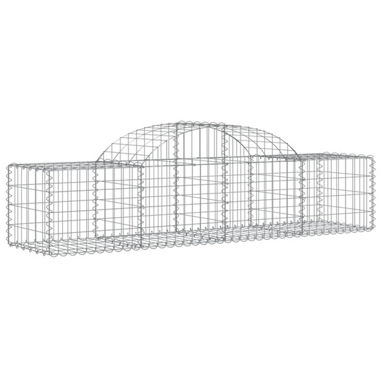 Panier de gabions arqué 200x50x40/60 cm fer galvanisé