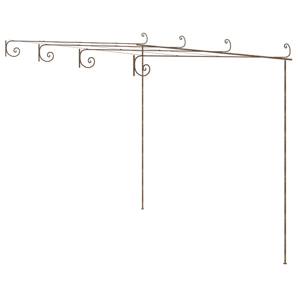 Pergola de jardin marron antique 4x3x2,5 m fer
