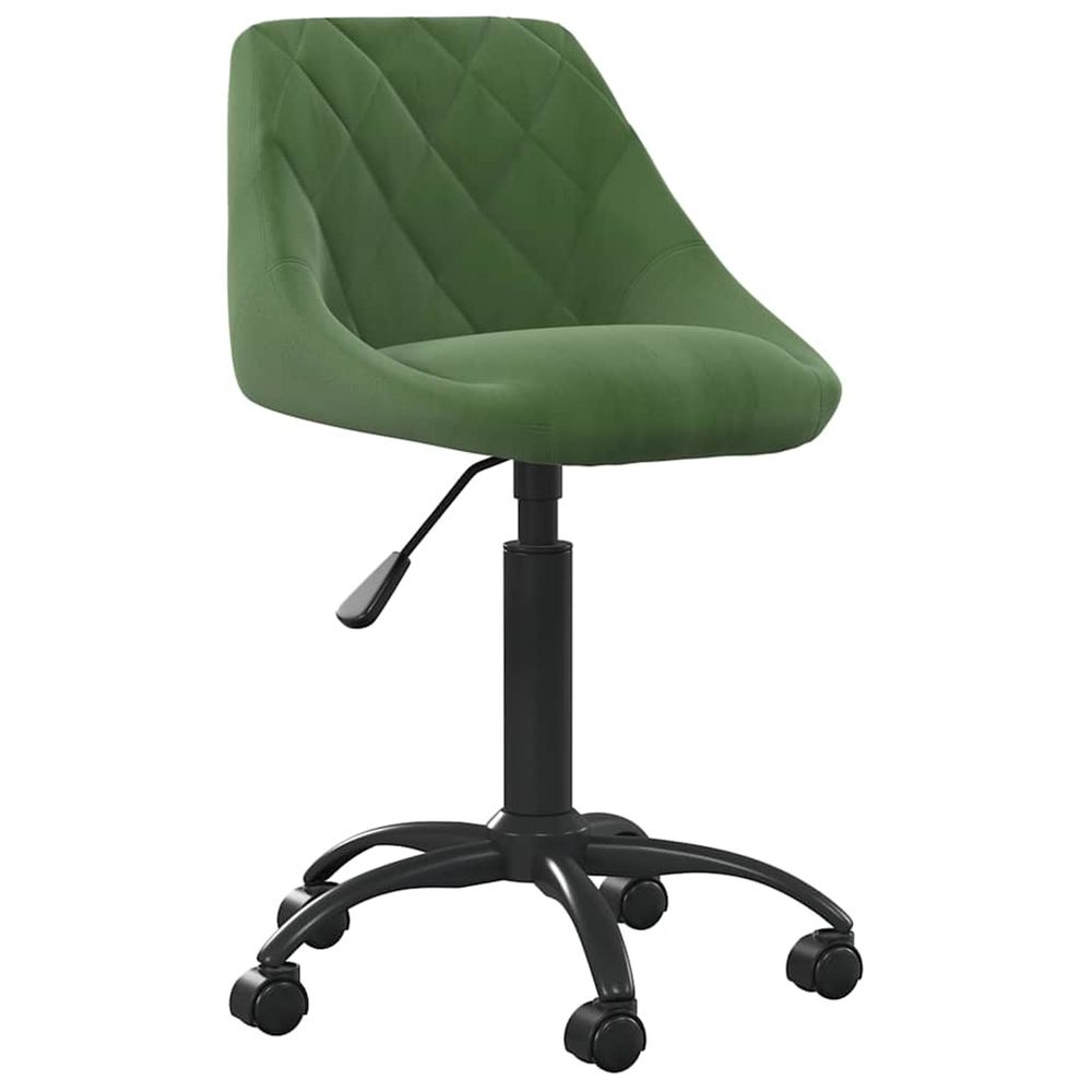 Chaise de salle à manger vert foncé velours