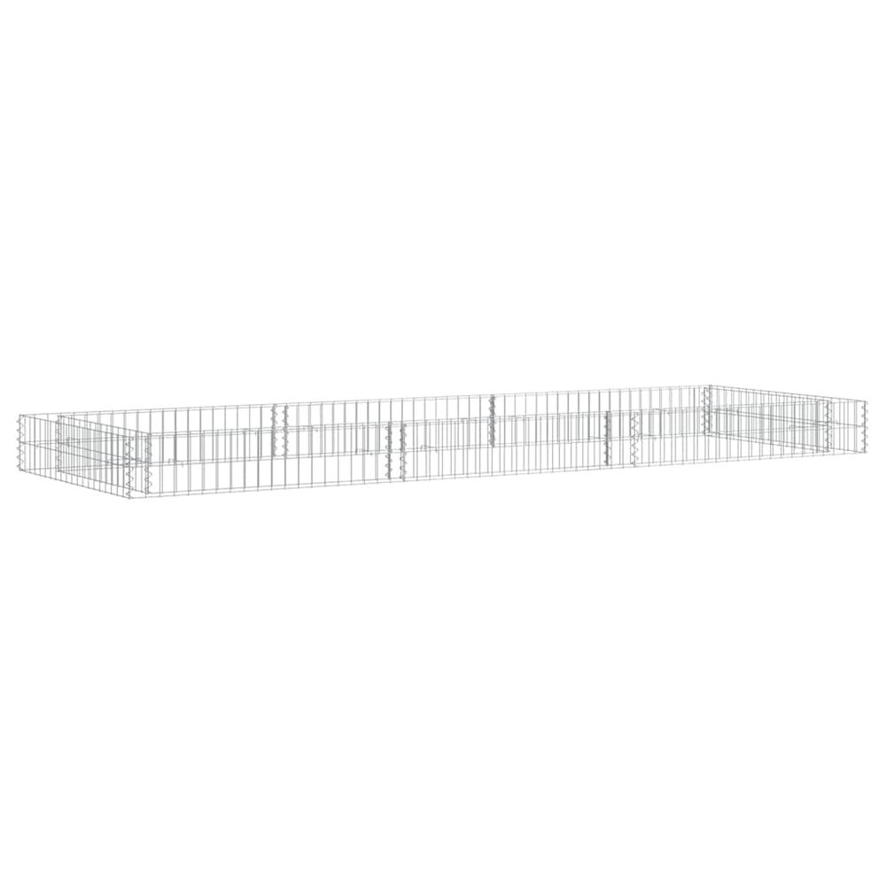 Lit surélevé à gabion acier galvanisé 300x100x20 cm