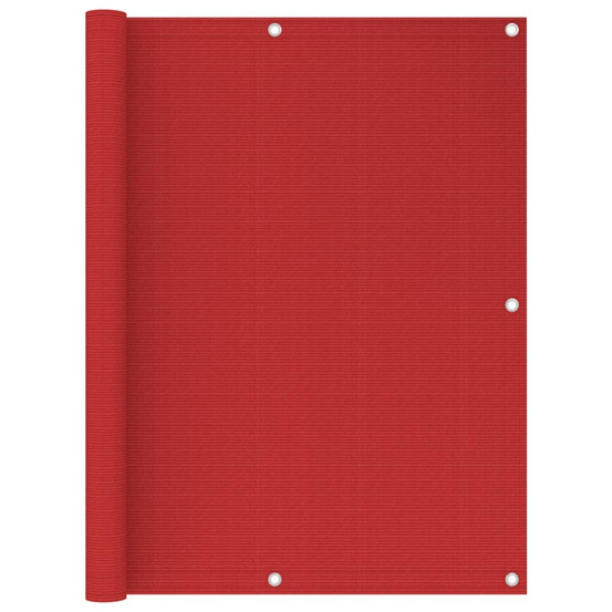 Écran de balcon rouge 120x500 cm pehd