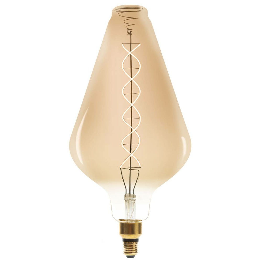 Ampoule led pyramide ambrée - filament torsadé e27