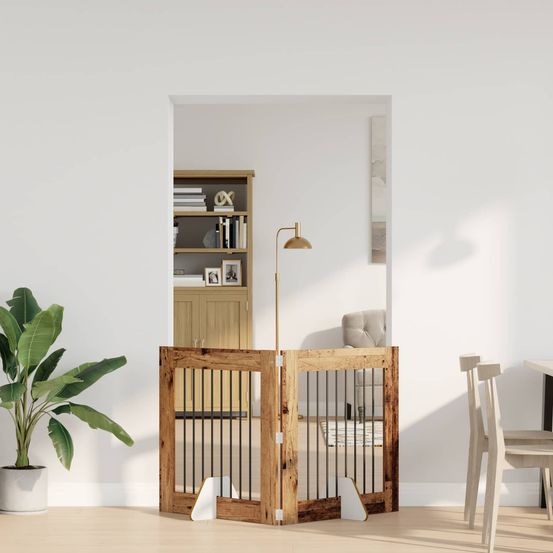 Barrière intérieure bois ingénierie pour chiens séparation modulable 160cm ancien