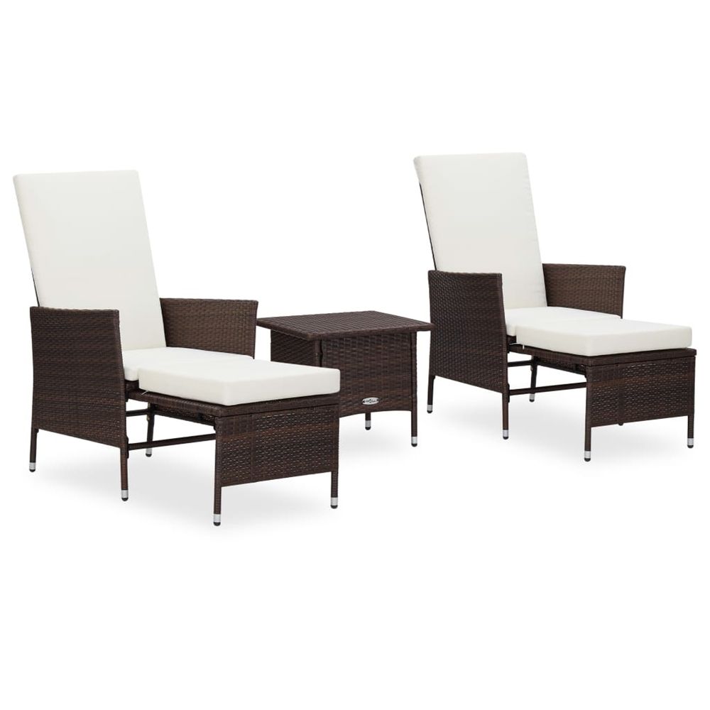 Salon de jardin 3 pcs avec coussins