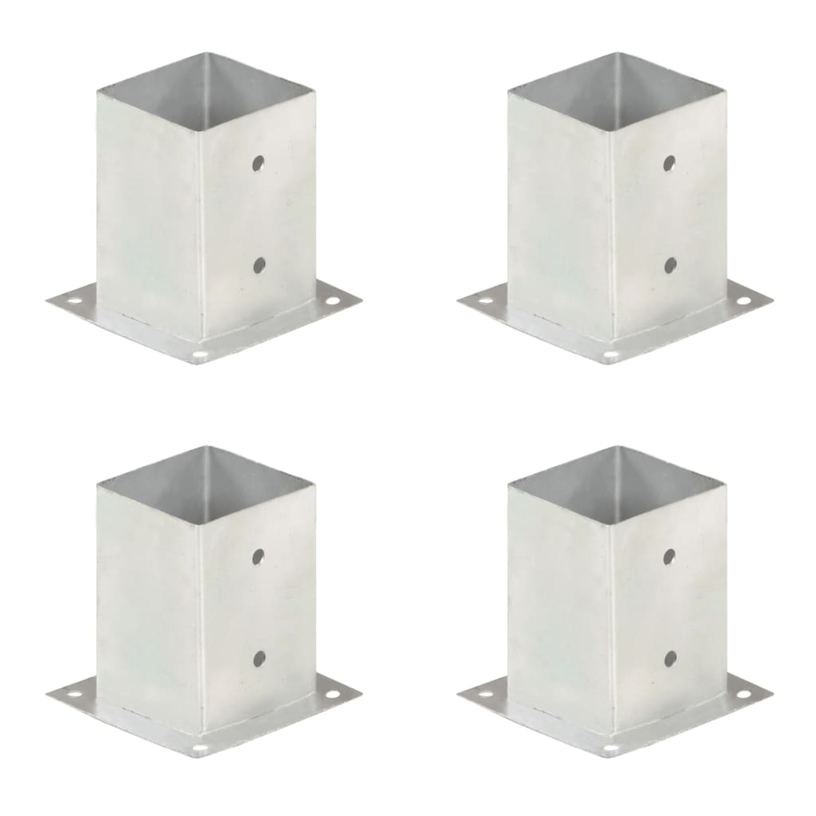 Ancres de poteau 4 pcs métal galvanisé 101 mm