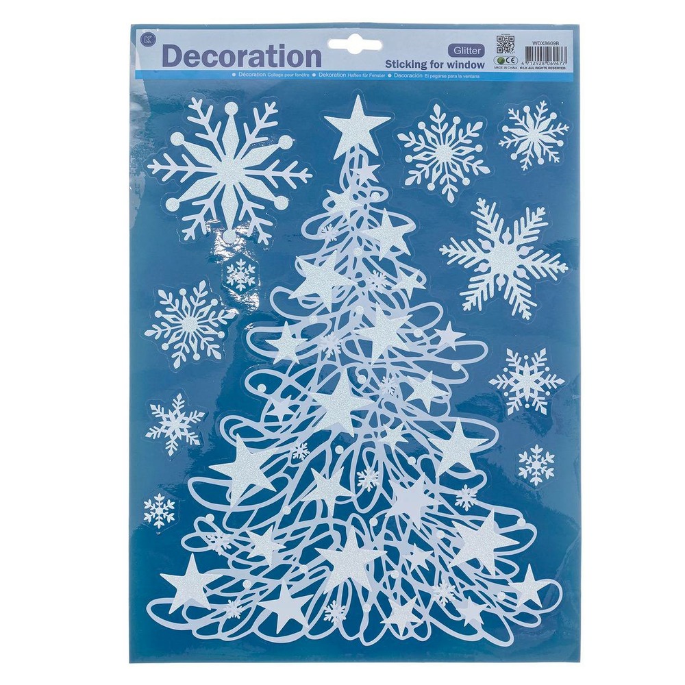 Décovitre pailleté blanc 29x41cm