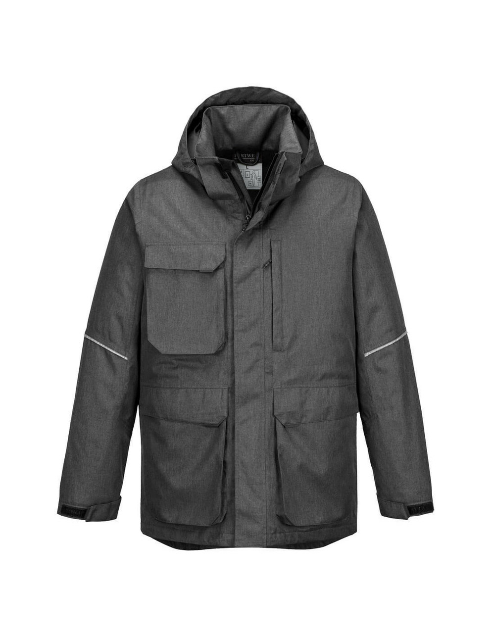 Parka kx3 couleur : gris marl taille xxl - portwest