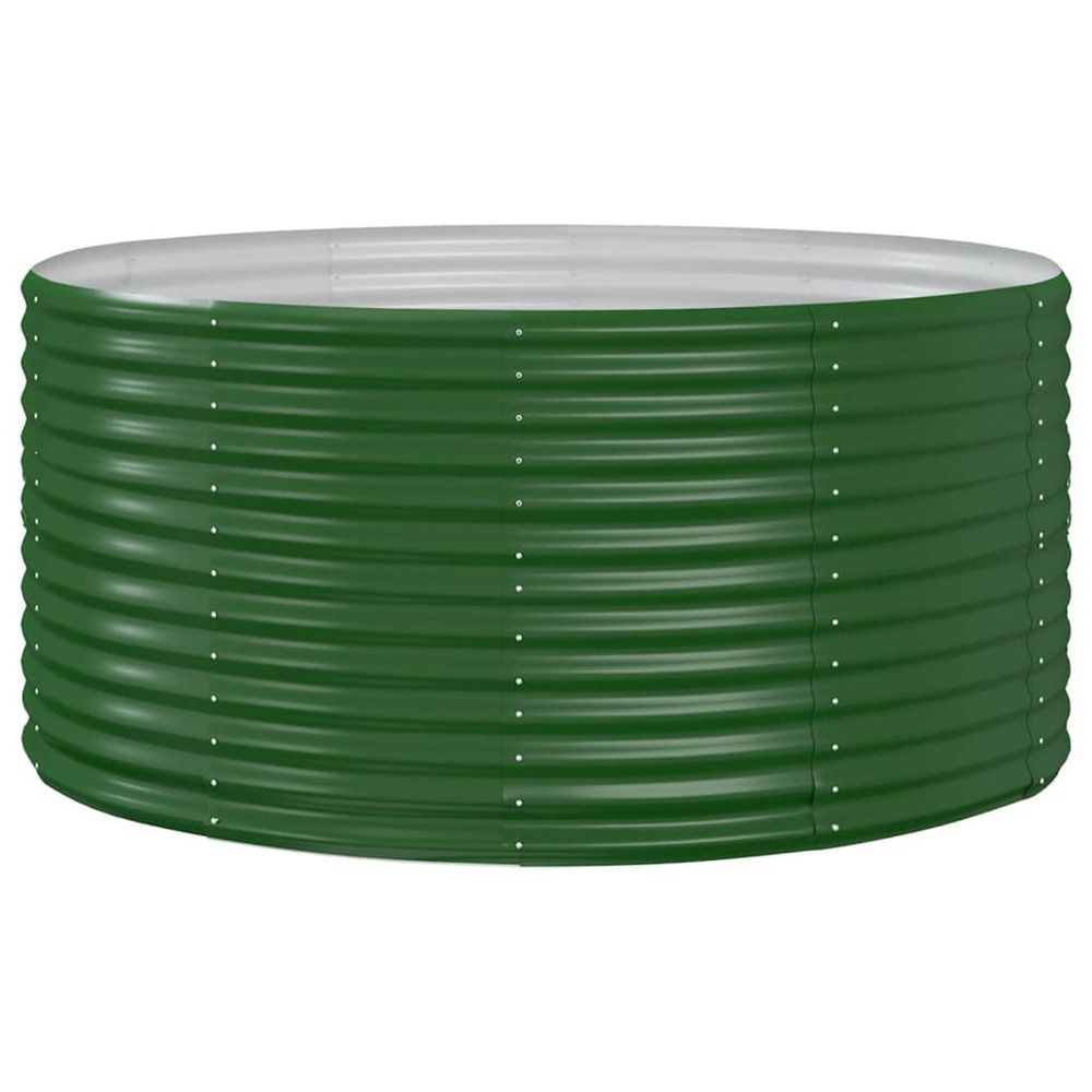 Jardinière d'extérieur surélevée vert 140 x 140 x 68 cm acier galvanisé