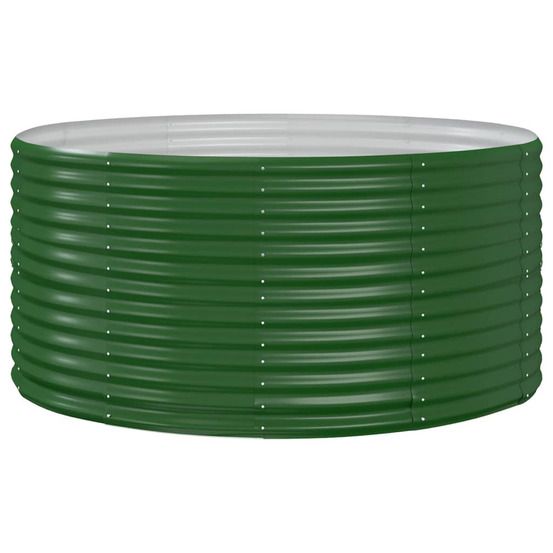 Jardinière d'extérieur surélevée vert 140 x 140 x 68 cm acier galvanisé