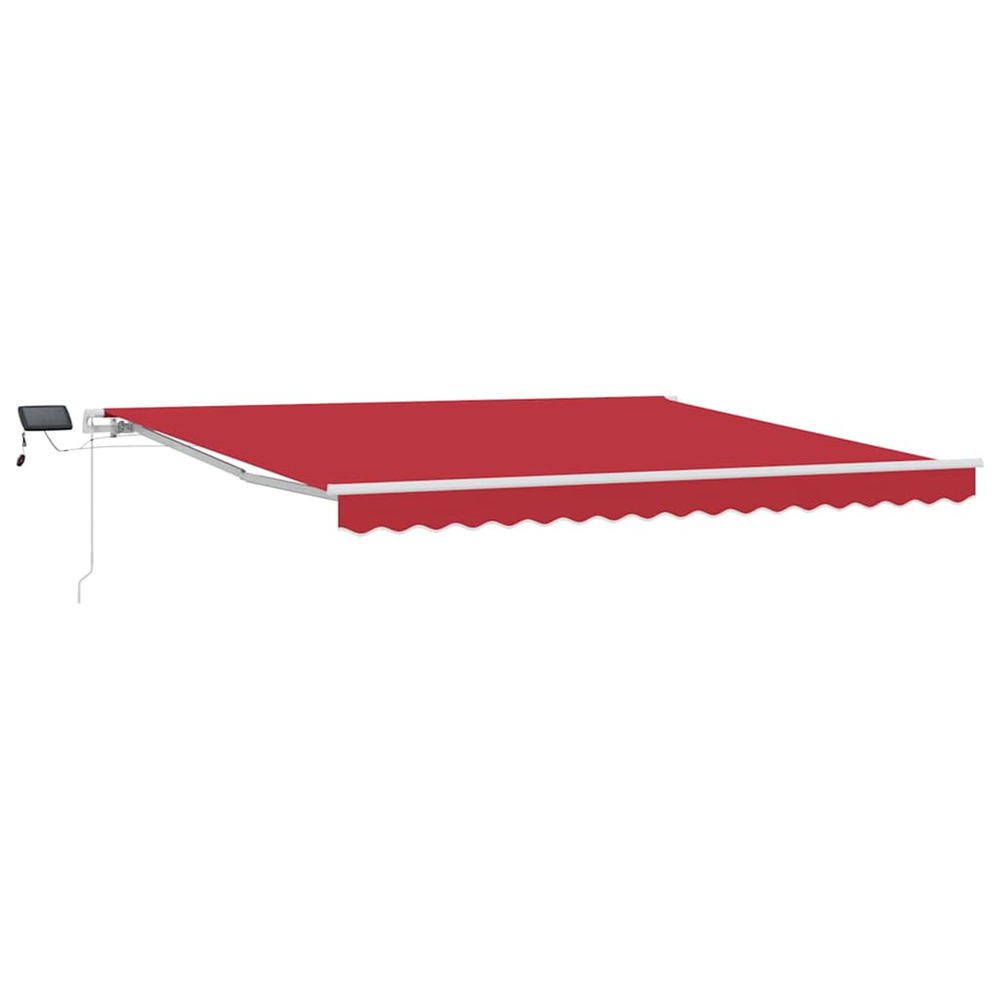 Auvent rétractable rouge 400 × 300 cm tissu et acier
