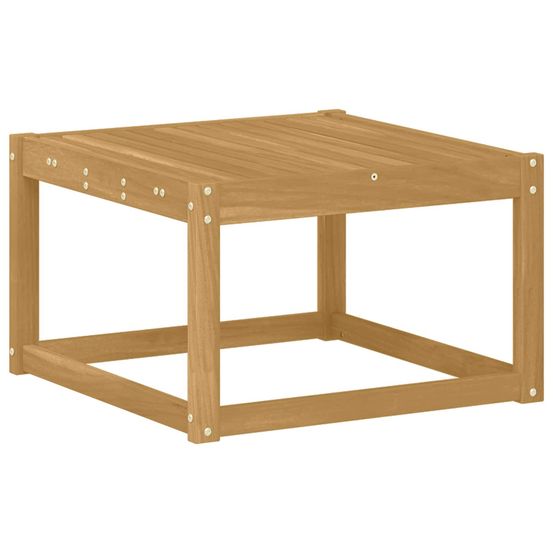Table de jardin bois d'acacia massif blanc 59 x 59 x 37 cm