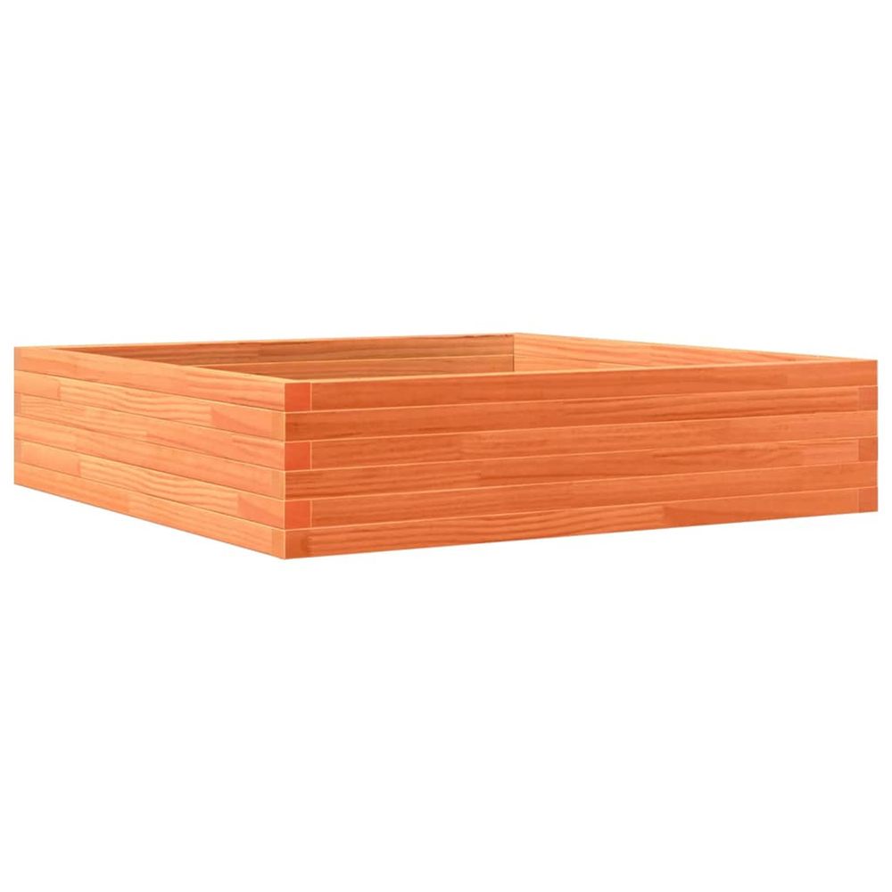 Jardinière d'extérieur cire marron 100x100x23 cm bois de pin massif