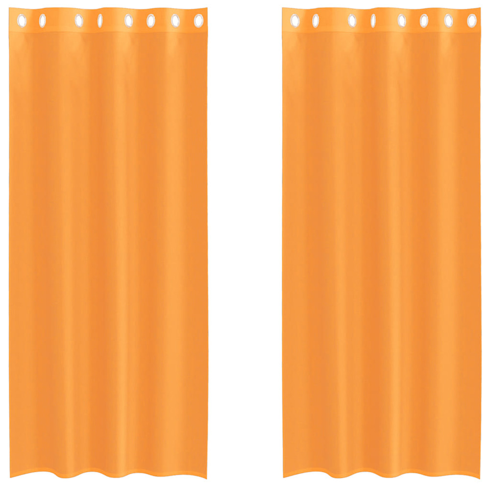 Rideaux en voile avec œillets 2 pcs orange 140x245 cm