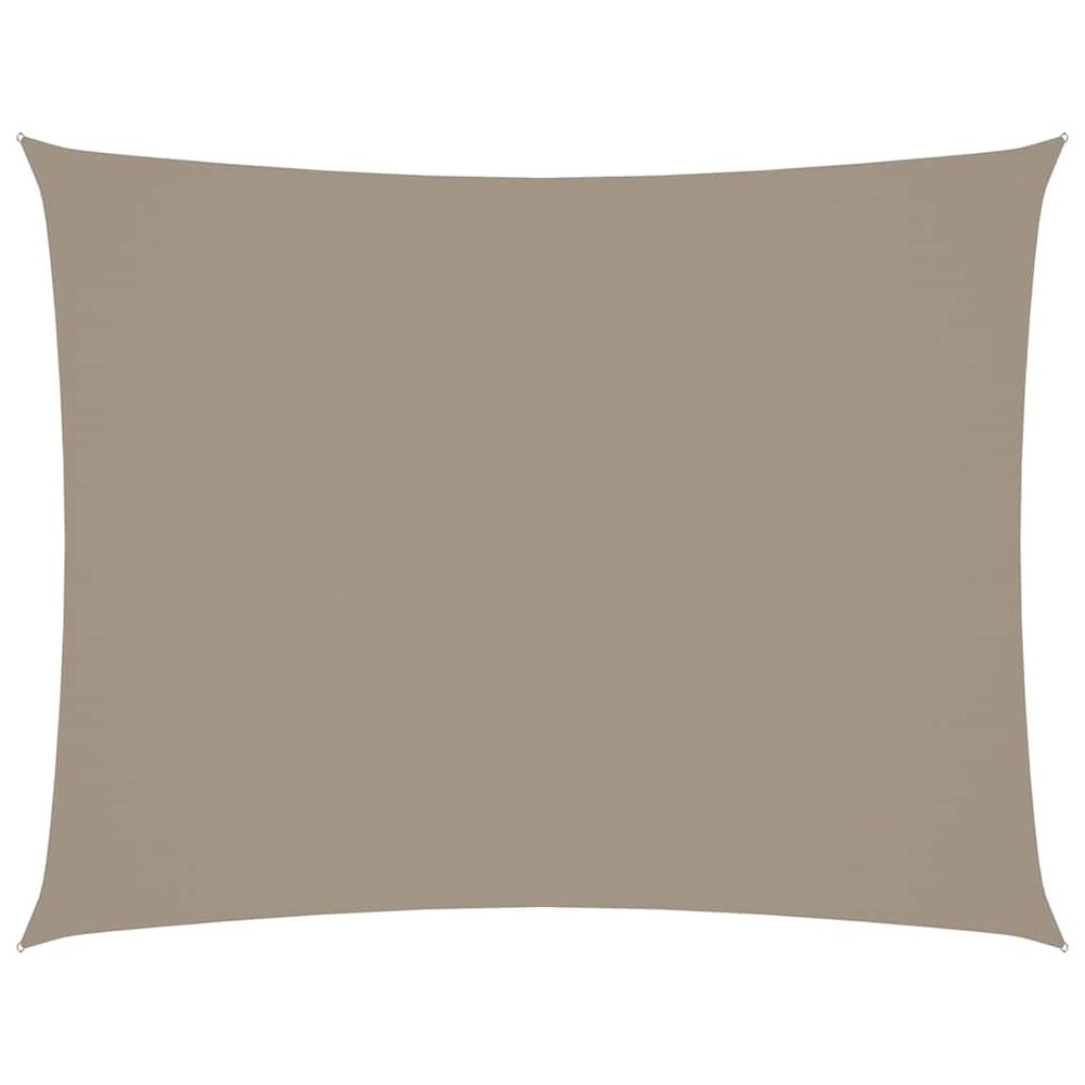Voile de parasol tissu oxford rectangulaire 3,5x4,5 m taupe
