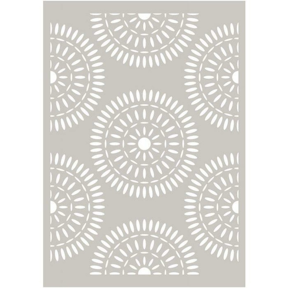 Pochoir rosaces indiennnes - 21 x 29,7 cm